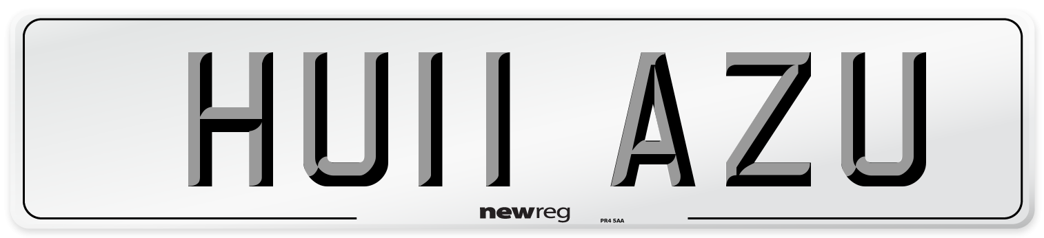 HU11 AZU Number Plate from New Reg